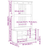 ZNTS Hall Tree SANDENS 87x40x159.5 cm Solid Wood Pine 4010487