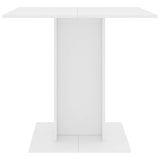 800252 Dining Table White 80x80x75 cm Engineered Wood