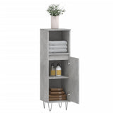 Bathroom Cabinet Concrete Grey 30x30x100 cm Engineered Wood 831560