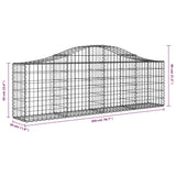 Arched Gabion Baskets 11 pcs 200x30x60/80 cm Galvanised Iron 3145397