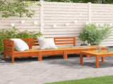 Garden Sofa 4-Seater Wax Brown Solid Wood Pine 838051