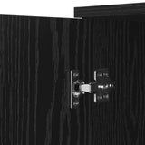 Sideboard with Drawer Black Oak 59 x 39 x 80 cm Engineered Wood 883066