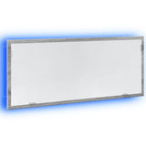 LED Bathroom Mirror Grey Sonoma 100x8.5x37 cm Engineered Wood 856273