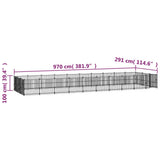 Outdoor Dog Kennel Steel 28.23 m 3124623