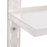 2-Tier Floating Wall Shelf Stainless Steel 100x30 cm 51047