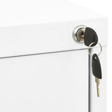Filing Cabinet White 46x62x133 cm Steel 336278