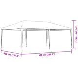 Professional Party Tent 4x6 m Anthracite 90 g/m 48509