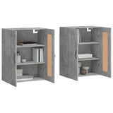 Wall Mounted Cabinets 2 pcs Concrete Grey Engineered Wood 3198013