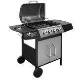 Gas Barbecue Grill 41 Cooking Zone Black and Silver 41901