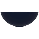 Bathroom Sink Ceramic Dark Blue Round 146979