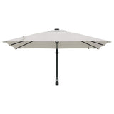 Garden Parasol Sand 248.5 x 247.5 x 160 cm Polyester and Steel 42003251
