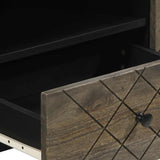 TV Cabinet Black 105x33x46 cm Solid Wood Mango 4017698