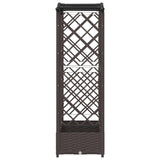 Raised Bed with Trellis and Roof Brown 169 x 40 x 125 cm PP 42032504