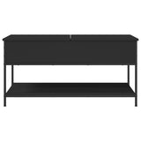 ZNTS Coffee Table Black 100x50x50 cm Engineered Wood and Metal 845346