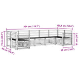 Outdoor Sofa Set 7 pcs White 304 x 128.5 x 73 cm 3392444