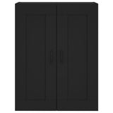 Wall Mounted Cabinet Black 69.5x34x90 cm Engineered Wood 830397