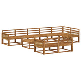 Outdoor Sofa Set 9 pcs Natural Solid Acacia Wood 3382687