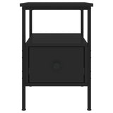 ZNTS Bedside Cabinets 2 pcs Black 34x36x50 cm Engineered Wood 826044