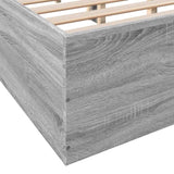 Bed Frame without Mattress Grey Sonoma 140x200 cm 3281019