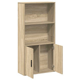 Bookcase Sonoma Oak 60x24x120 cm Engineered Wood 860420