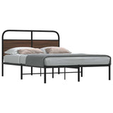Bed Frame Without Mattress 135x190 cm Brown Oak Engineered Wood 4100306