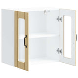 Kitchen Wall Cabinet with Glass Door Lucca Sonoma Oak Engineered Wood 853910