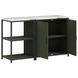 Kitchen Storage Set HATTEM 2 pcs Olive Green Cold-rolled Steel 3392683