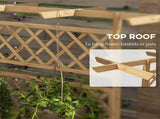 Wooden Trellis Planter Box, Raised Garden Bed to Grow Vegetables, Herbs and Flowers, Natural Tone T3398P315413