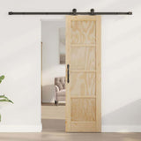 Sliding Door ORKDAL Brown 61 x 198.5 cm Solid Pine Wood 3333464