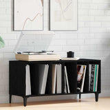 Record Cabinet Black Oak 100 x 38 x 48 cm Engineered Wood 862869