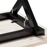 Dining Table X-Frame 70x70x75 cm Solid Wood Pine and Steel 3282693