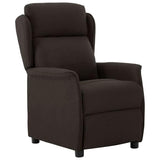 Recliner Chair Dark Brown 66.5 x 94 x 101.5 cm Polyester 340157