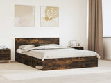 Bed Frame Smoked Oak 150 x 200 cm Engineered wood 3407863