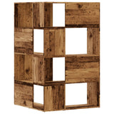 Corner Bookcase 4-Tier Old Wood 85x85x140 cm Engineered Wood 3307817