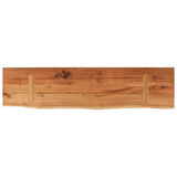 Wall Shelf 80x20x3.8 cm Rectangular Solid Wood Acacia Live Edge 370274