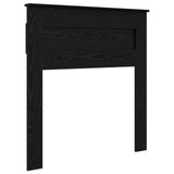 Bed Frame with Headboard Black Oak 90 x 190 cm Engineered Wood 3410028