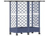Raised Bed with Trellis and Roof Grey 124 x 40 x 127 cm PP 3423035