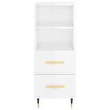 Sideboard High Gloss White 34.5x34x90 cm Engineered Wood 828646