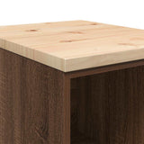 Garage Storage Cabinet Brown Oak 40x51x85 cm Solid Wood Pine 860541