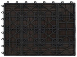 Decking Tile 22 pcs Dark Brown 30 x 30 cm WPC 3444836