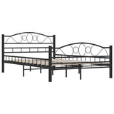 Bed Frame without Mattress Black Steel 120x200 cm 285287