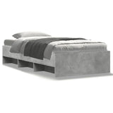Bed Frame without Mattress Concrete Grey 75x190cm Engineered Wood 3295712