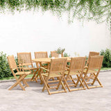 9 Piece Garden Dining Set Solid Wood Acacia 3214239