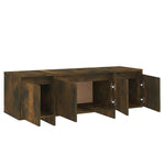 TV Cabinet Smoked Oak 120x30x40.5 cm Engineered Wood 813050