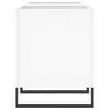 Record Cabinet White 121x38x48 cm Engineered Wood 831684