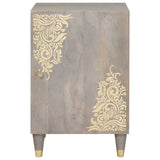 Bathroom Cabinet Grey 38 x 33 x 58 cm Solid Mango Wood 4018793