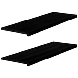 Window Sills 2 pcs Brown Black 120x40x2 cm Solid Wood Oak 4009202