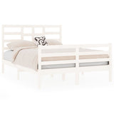 Bed Frame without Mattress White Solid Wood 140x190 cm 3105841