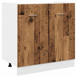 ZNTS 7 Piece Kitchen Cabinet Set Old Wood Engineered Wood 3328571