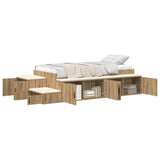 Storage Bed Frame Artisan Oak 75 cm Engineered Wood 3335596